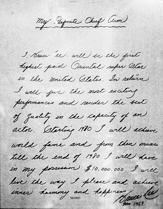 Bruce Lee 1969 Definite Major Purpose