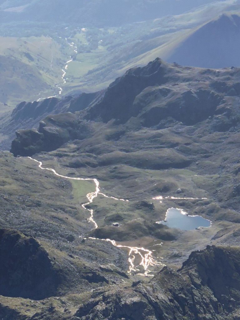 The valley viewed from the summit